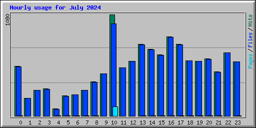 Hourly usage for July 2024