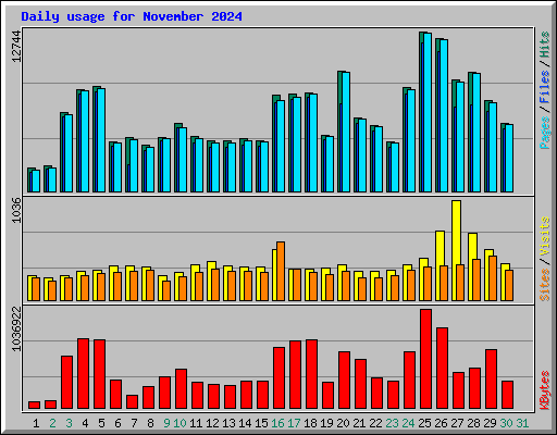Daily usage for November 2024