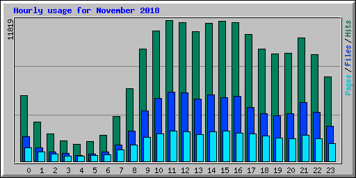Hourly usage for November 2018