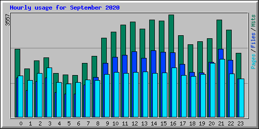 Hourly usage for September 2020