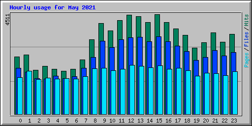 Hourly usage for May 2021
