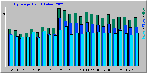 Hourly usage for October 2021