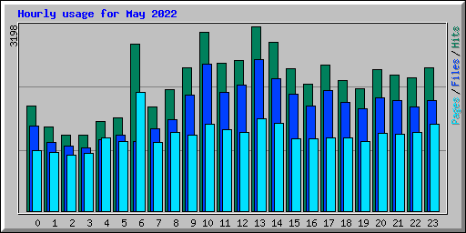 Hourly usage for May 2022