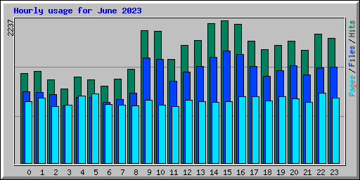 Hourly usage for June 2023