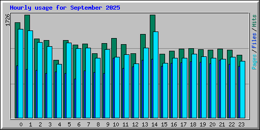 Hourly usage for September 2025